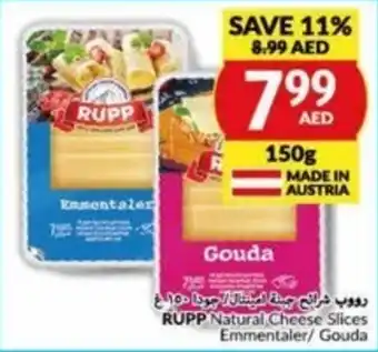 Viva RUPP Natural Cheese Slices Emmentaler/ Gouda 150g offer