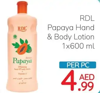 Day To Day RDL Papaya Hand & Body Lotion 1x600 ml offer