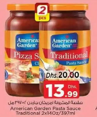 Nesto American Garden Pasta Sauce Traditional 2 x 140z / 397mL offer