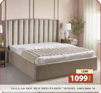 Grand Hyper Market DALLAS DOUBLE BED FABRIC MODEL 180X200CM offer