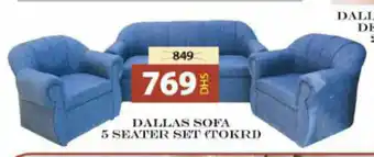 Grand Hyper Market DALLAS SOFA 5 SEATER SET offer