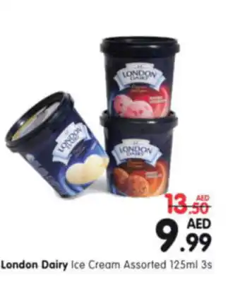 Al Madina Hypermarket London Dairy Ice Cream Assorted 125ml 3s offer