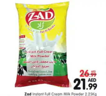 Al Madina Hypermarket Zad Instant Full Cream Milk Powder 2.25kg offer