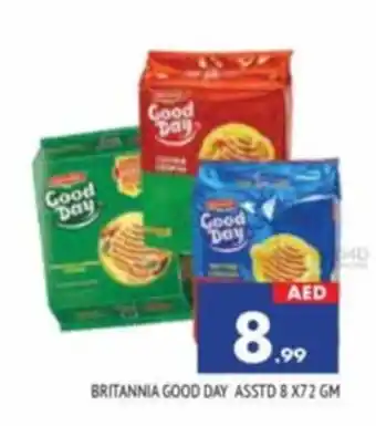 Al Madina BRITANNIA GOOD DAY ASSTD 8X72 GM offer