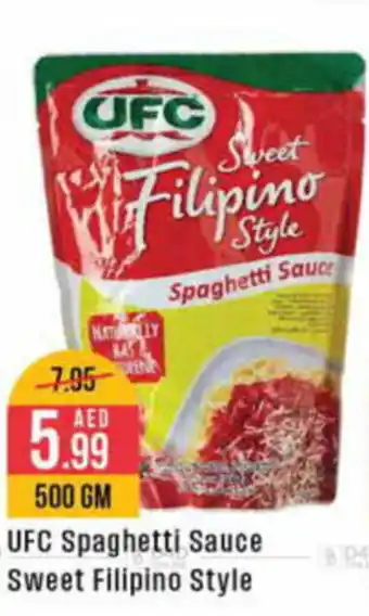 West Zone Supermarket UFC Spaghetti Sauce Sweet Filipino Style 500gm offer