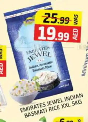 Al Madina Hypermarket EMIRATES JEWEL INDIAN BASMATI RICE XXL 5kg offer