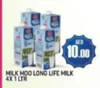 Al Madina MILK MOO LONG LIFE MILK 4X 1 LTR offer