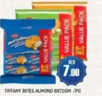 Al Madina TIFFANY BITES ALMOND 8X72GM /PC offer
