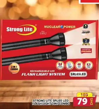 Grand Hyper Market STRONG LITE SRL65 LED FLASH LIGHT 2IN1 COMBO offer