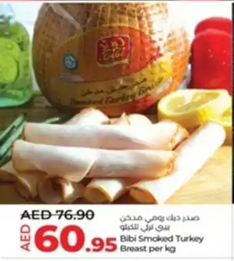 Lulu Hypermarket Bibi Smoked Turkey Breast per kg offer
