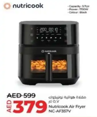 Lulu Hypermarket Nutricook Air Fryer NC-AF357V offer