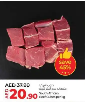 Lulu Hypermarket South African Beef Cubes per kg offer