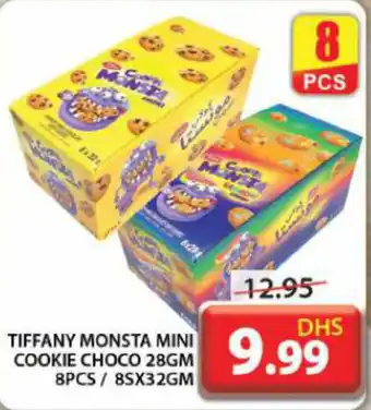 Grand Hyper Market TIFFANY MONSTA MINI COOKIE CHOCO 28GM 8PCS/8SX32GM offer