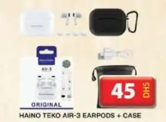 Grand Hyper Market HAINO TEKO AIR 3 EARPODS + CASE offer