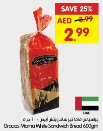 Gala Supermarket Gracias Mama White Sandwich Bread 600gm offer