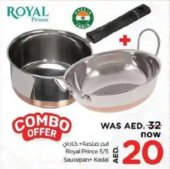 Nesto Royal Prince S/S Saucepan+ Kadai offer