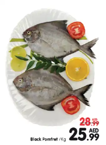Al Madina Hypermarket Black Pomfret Kg offer