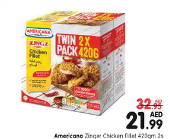 Al Madina Hypermarket Americana Zinger Chicken Fillet 420gm 2s offer