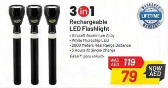 Nesto GEEPAS 3 in 1 Rechargeable LED Flashlight offer
