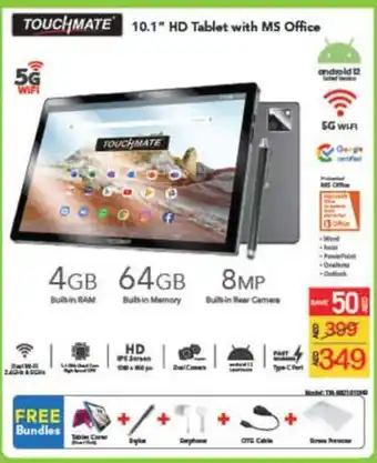 Lulu Hypermarket TOUCHMATE 10.1" HD Tablet with MS Office offer