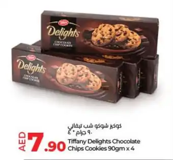 Lulu Hypermarket Tiffany Delights Chocolate Chips Cookies 90gm x 4 offer