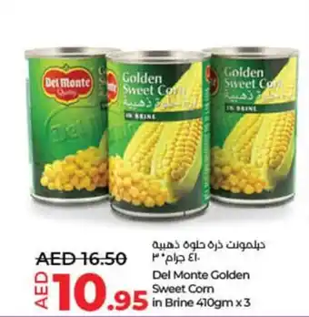 Del Monte Golden Sweet Corn in Brine 410gm x3