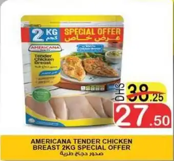 Al Mushrif Co-Operative Society AMERICANA TENDER CHICKEN BREAST 2KG SPECIAL OFFER offer