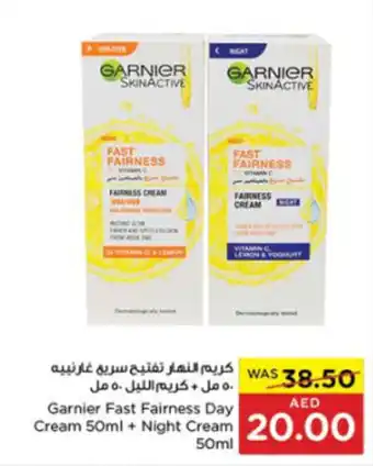 Spar Garnier Fast Fairness Day Cream 50ml + Night Cream 50ml offer