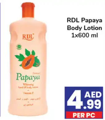 Day To Day RDL Papaya Body Lotion 1x600 ml offer