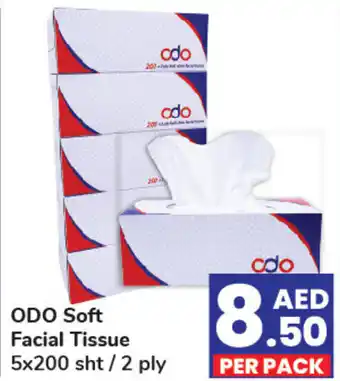 Day To Day ODO Soft Facial Tissue 5x200 sht 2 ply offer