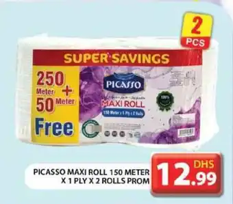 Grand Hyper Market PICASSO MAXI ROLL 150 METER X 1 PLY X 2 ROLLS PROM offer