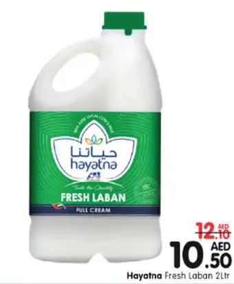 Al Madina Hypermarket Hayatna Fresh Laban 2Ltr offer
