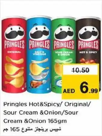 Nesto Pringles Hot and Spicy Original Sour Cream and Onion Sour Cream and Onion 165gm offer