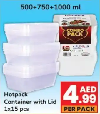 Day To Day Hotpack Container with Lid 1x15 pcs offer