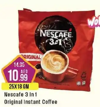 West Zone Supermarket Nescafe 3 In 1 Original Instant Coffee 25X18 GM offer