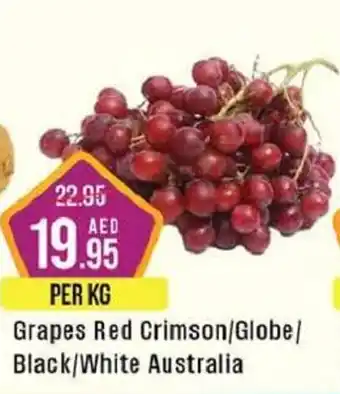 West Zone Supermarket Grapes Red Crimson Globe Black White offer