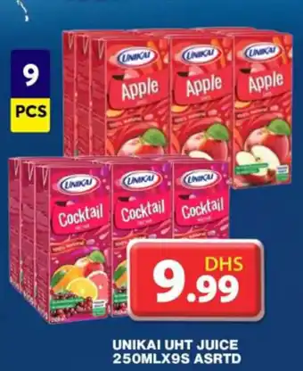Grand Hyper Market UNIKAI UHT JUICE 250MLX9S ASRTD offer