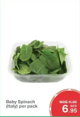 Choithrams Baby Spinach per pack offer