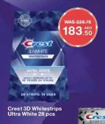 Choithrams Crest 3D Whitestrips Ultra White 28 pcs offer