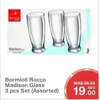 Choithrams Bormioli Rocco Madison Glass 3 pcs Set (Assorted) offer