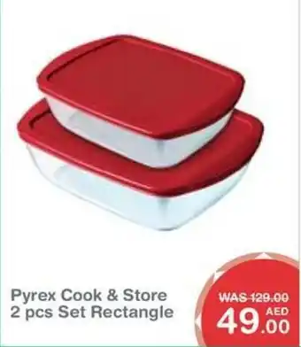 Choithrams Pyrex Cook & Store 2 pcs Set Rectangle offer