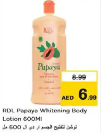 Last Chance RDL Papaya Whitening Body Lotion 600MI offer