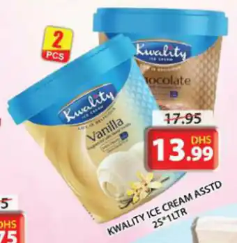 Grand Hyper Market KWALITY ICE CREAM ASSTD 2's x 1Ltr offer