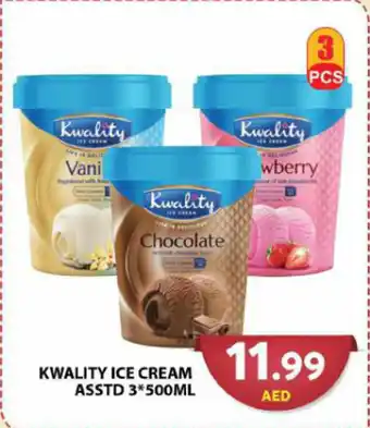 Grand Hyper Market KWALITY ICE CREAM ASSTD 3 x 500mL offer