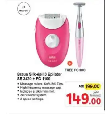Union Coop Braun Silk épil 3 Epilator SE 3420+ FG 1100 offer