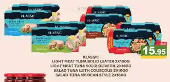 Aswaq Ramez KLASSIC LIGHT MEAT TUNA SOLID WATER / LIGHT MEAT TUNA SOLID OLIVEOIL / SALAD TUNA WITH COUSCOUS / SALAD TUNA MEXICAN STYLE offer