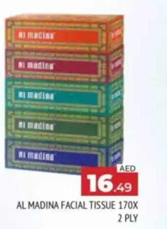 Al Madina FACIAL TISSUE 170X 2 PLY offer