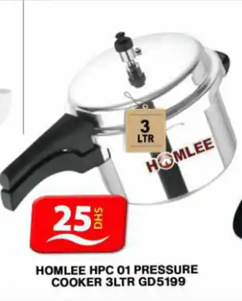 Grand Hyper Market HOMLEE HPC 01 PRESSURE COOKER 3LTR GD5199 offer