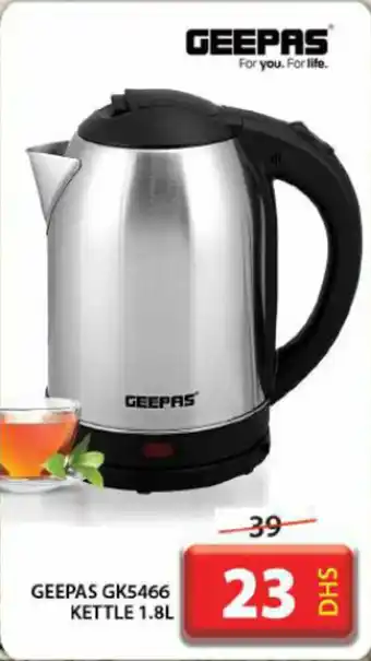 Grand Hyper Market GEEPAS GK5466 KETTLE 1.8L offer