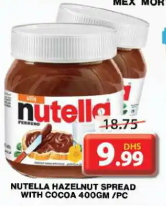 Grand Hyper Market NUTELLA HAZELNUT SPREAD WITH COCOA 400GM PC offer
